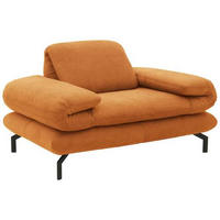 SESSEL mit Funktion in Webstoff Orange  - Schwarz/Orange, Design, Textil/Metall (139 (197)/83 (110)/98cm) - LOOKS by W.Joop
