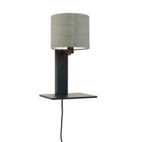 VÄGGLAMPA GOOD&MOJO  19/24/36 cm   - svart, Trend, trä/textil (19/24/36cm) - Good & Mojo