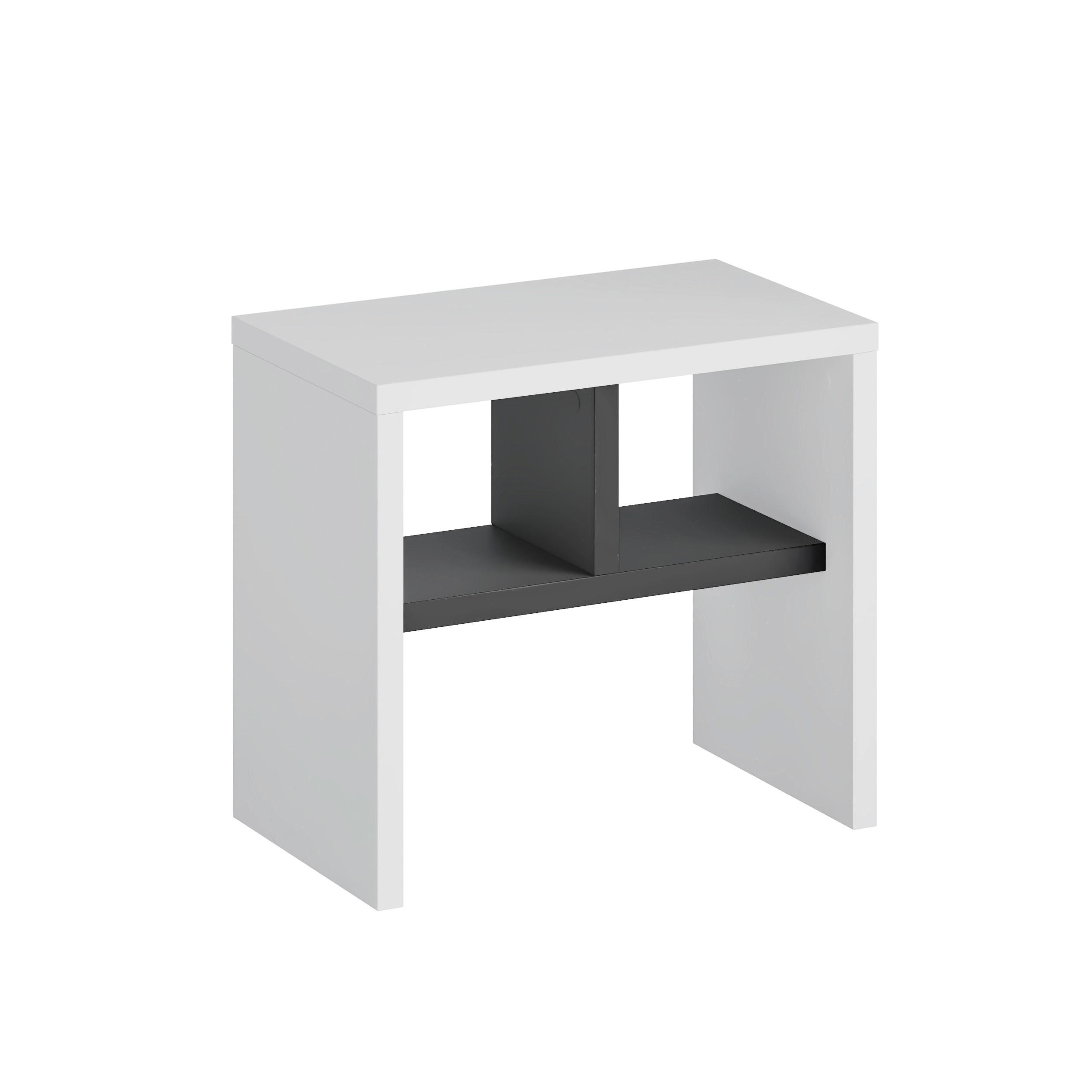 BEISTELLTISCH in Holzwerkstoff 50/29,5/45 cm  - Anthrazit/Weiß, Design, Holzwerkstoff (50/29,5/45cm) - Livetastic