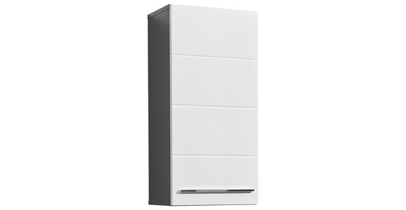 HÄNGESCHRANK 34/70/23 cm  - Weiß Hochglanz/Anthrazit, Natur, Holzwerkstoff/Kunststoff (34/70/23cm) - Xora