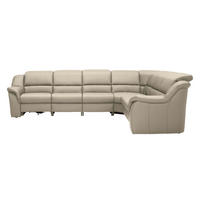 ECKSOFA  in Echtleder Seidengrau  324/260 cm  - Chromfarben/Seidengrau, KONVENTIONELL, Leder/Kunststoff (324/260cm) - Cantus