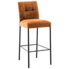BAROVÁ STOLIČKA, oranžová, čierna - oranžová/čierna, Design, kov/textil (46/91/61cm) - Xora