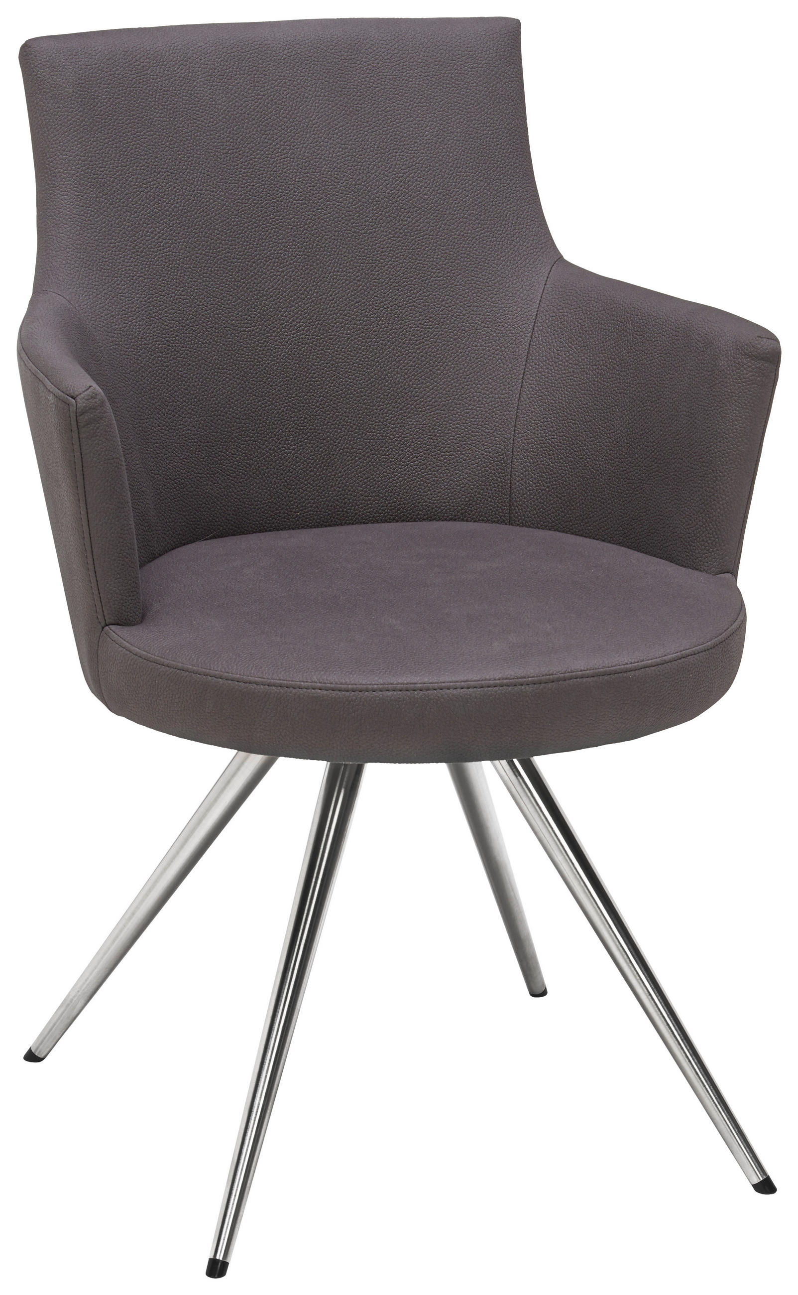ARMLEHNSTUHL Stahl Mikrofaser  - Edelstahlfarben/Anthrazit, Design, Textil/Metall (60/87/62cm) - Venjakob