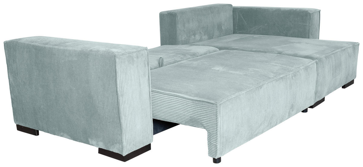 ECKSOFA Grau Cord  - Braun/Grau, KONVENTIONELL, Holz/Textil (230/190cm) - Carryhome