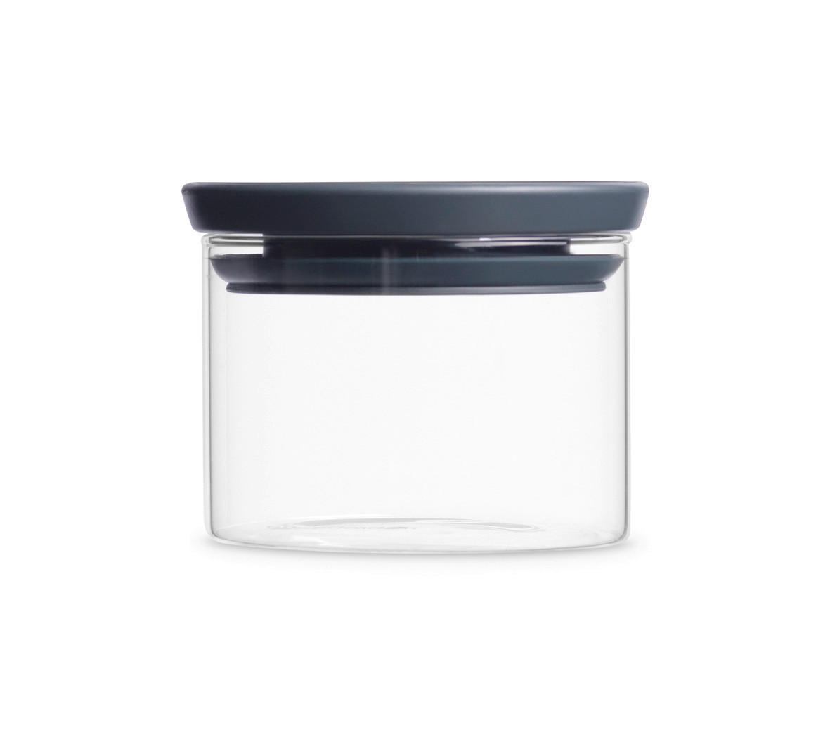 VORRATSDOSE 0,3 l  - Dunkelgrau/Transparent, Basics, Glas (10.4/8.5/10.4cm) - Brabantia