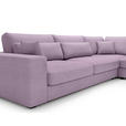 ECKSOFA in Cord Violett  - Violett/Schwarz, KONVENTIONELL, Kunststoff/Textil (314/250cm) - Carryhome