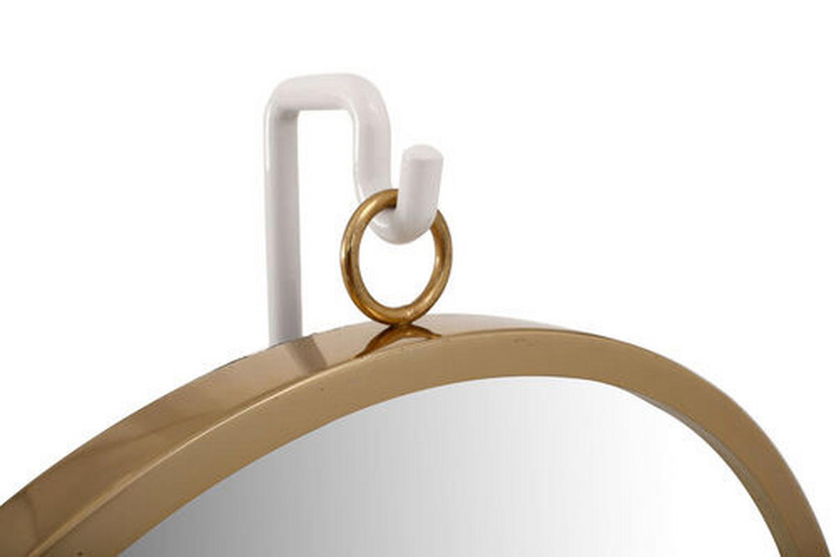 SCHMINKSPIEGEL 41/75/14 cm  - Goldfarben/Weiß, LIFESTYLE, Glas/Metall (41/75/14cm) - Kayoom