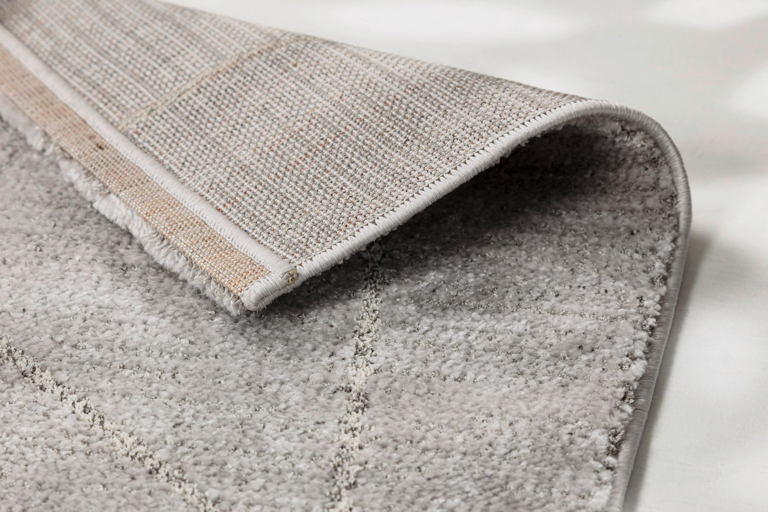 Thumbnail - Novel Webteppich Maglie, Grau, Textil, Uni, rechteckig, 160x230 cm, für Fußbodenheizung geeignet, in verschiedenen Größe...