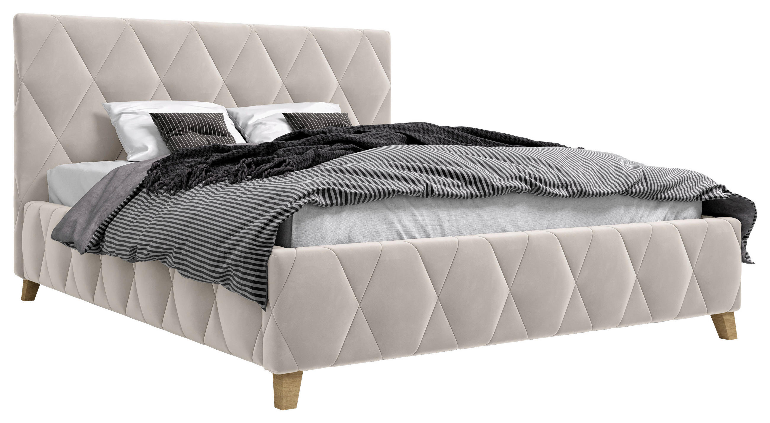 STOPPAD SÄNG 120/200 cm  i cappuccino  - cappuccino, Modern, metall/trämaterial (120/200cm) - MID.YOU