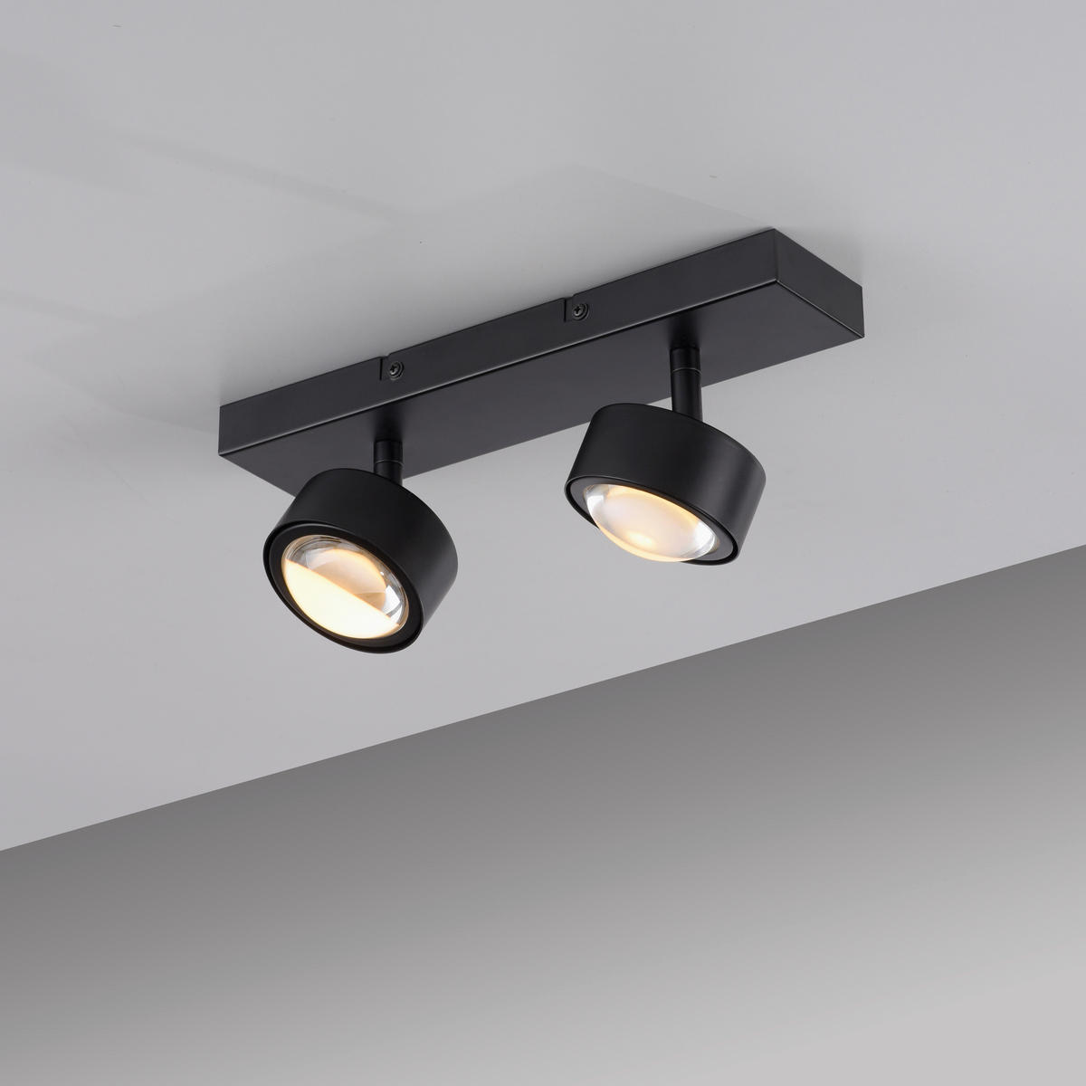 LED-DECKENLEUCHTE 30/12/12,5 cm   - Schwarz, Design, Kunststoff/Metall (30/12/12,5cm) - Schöner Wohnen