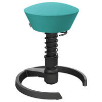 BÜROHOCKER 55/45,66/55 cm  - Türkis/Schwarz, Basics, Textil/Metall (55/45,66/55cm) - Aeris