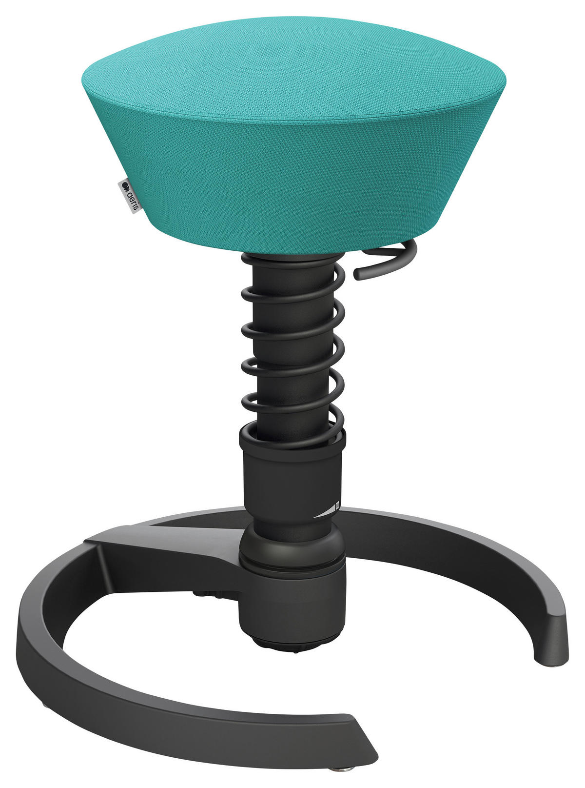 BÜROHOCKER 55/45,66/55 cm  - Türkis/Schwarz, Basics, Textil/Metall (55/45,66/55cm) - Aeris