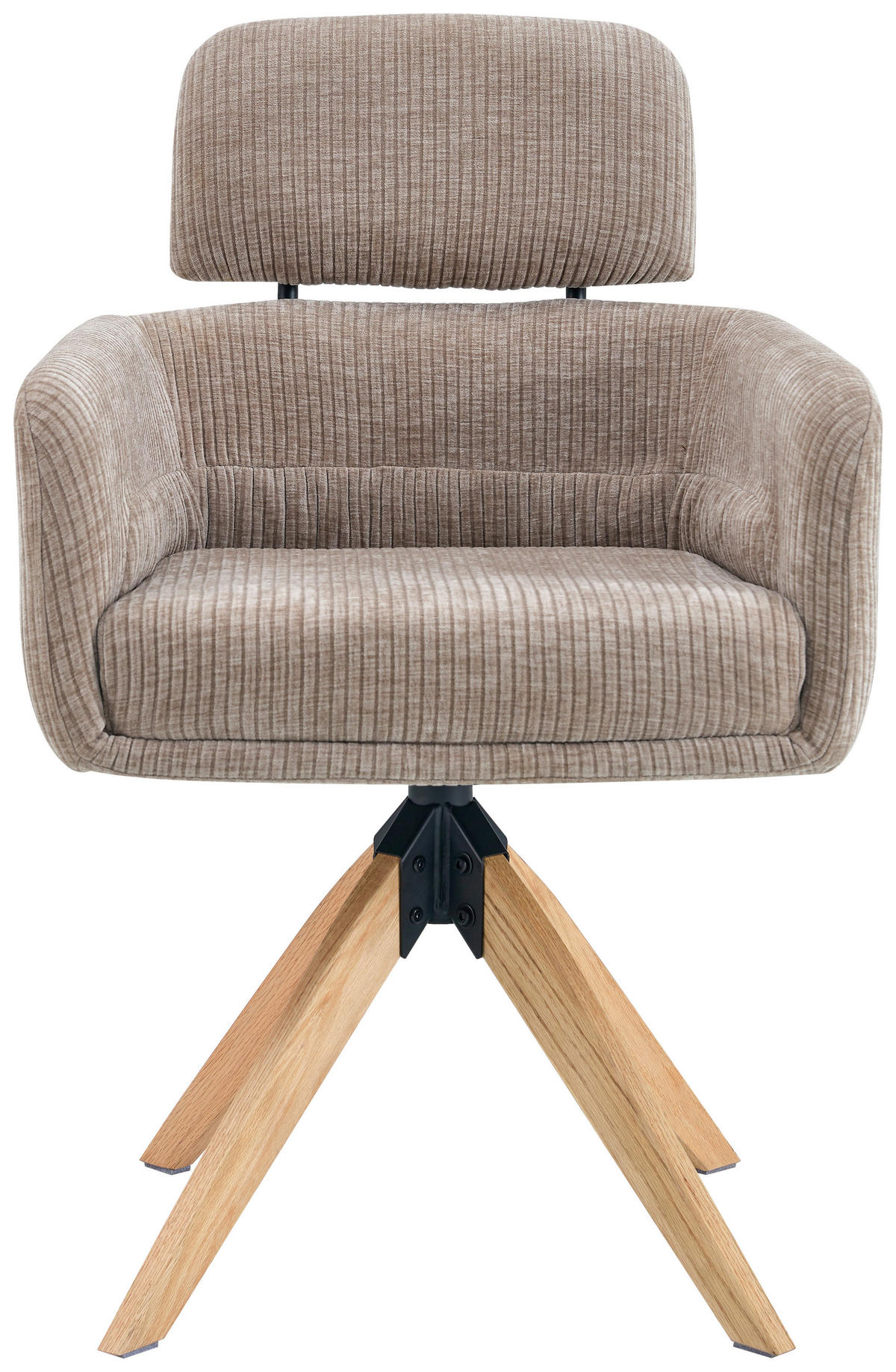 STOLICA S NASLONOM ZA RUKE  bež  drvo, metal, tekstil      - prirodne boje/bež, Konvencionalno, drvo/metal (60/90/69cm) - Livetastic