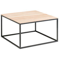 COUCHTISCH in Holz 65/65/37 cm  - Eichefarben/Schwarz, Design, Holz/Metall (65/65/37cm) - Johann Jakob