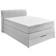 BOXSPRINGBETT 140/200 cm  in Silberfarben  - Silberfarben, KONVENTIONELL, Textil (140/200cm) - Carryhome