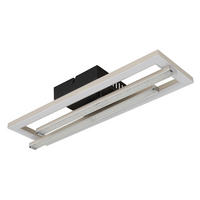 STROPNÍ LED SVÍTIDLO, 40/37,5/6,3 cm - černá/čiré, Design, plast (40/37,5/6,3cm) - Globo