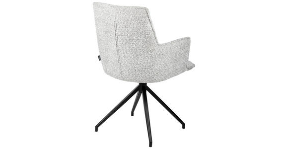 ARMLEHNSTUHL in Eisen Chenille - Schwarz/Grau, Design, Textil/Metall (59/89,5/63cm) - Novel