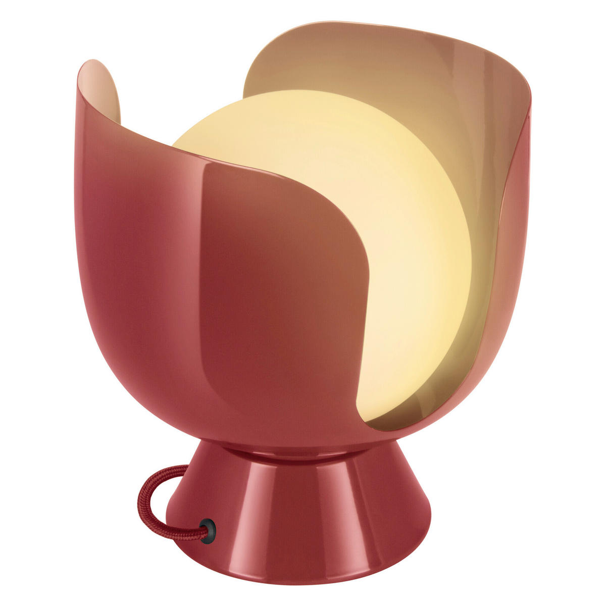 TISCHLEUCHTE 20/21 cm   - Dunkelrot, Basics, Metall (20/21cm) - Osram