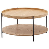 KONFERENČNÍ STOLEK, hnědá, kompozitní dřevo, 78/78/40 cm - černá/hnědá, Moderní, kov/kompozitní dřevo (78/78/40cm) - MID.YOU