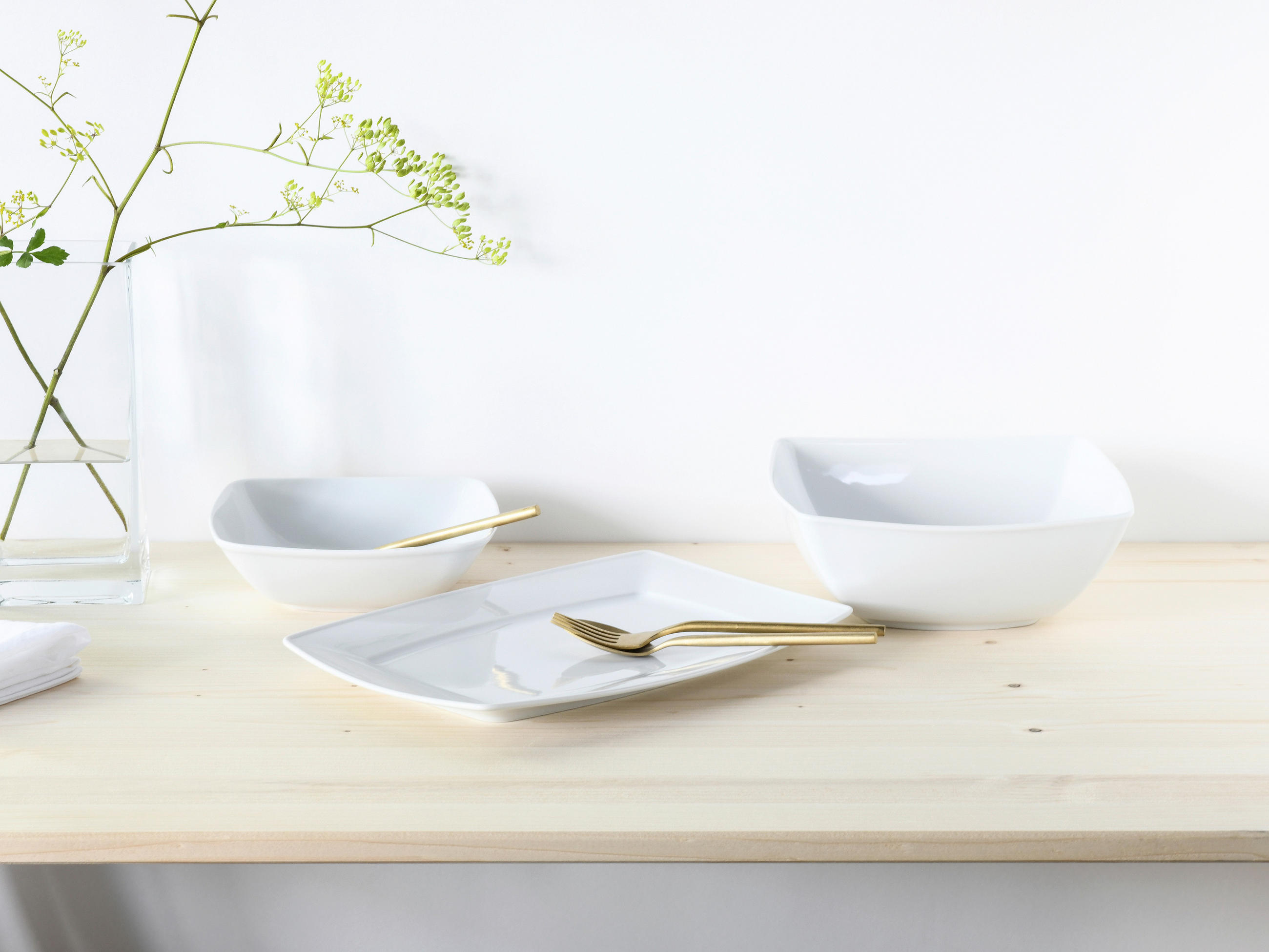 SERVIERSET 3-TLG. Victoria weiss   - Weiß, Basics, Keramik - Creatable