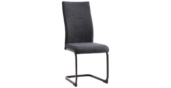 SCHWINGSTUHL in Stahl Webstoff - Schwarz/Grau, Design, Textil/Metall (43/99/62cm) - Carryhome