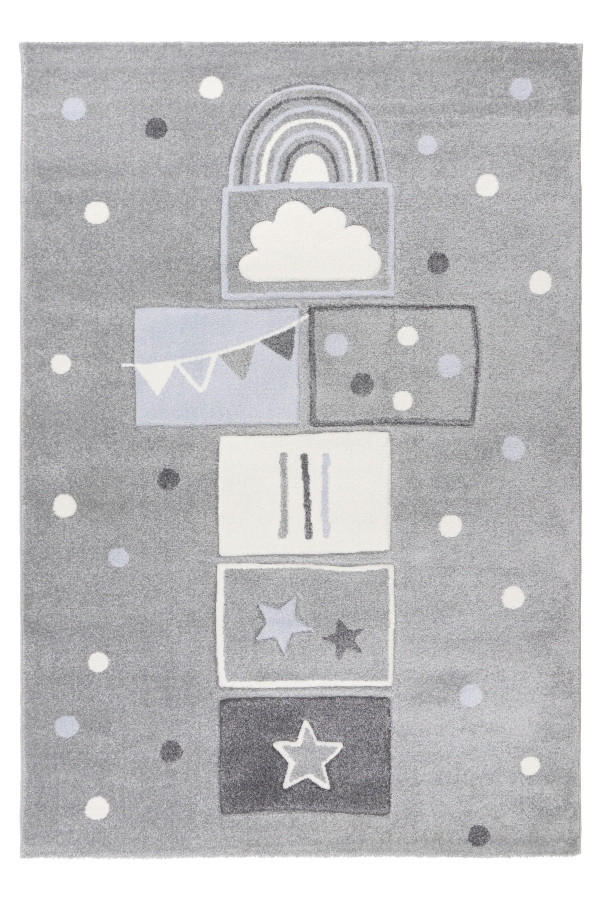 TEPIH ZA IGRU 80/150 cm   srebrne boje   - srebrne boje, Basics, tekstil (80/150cm)