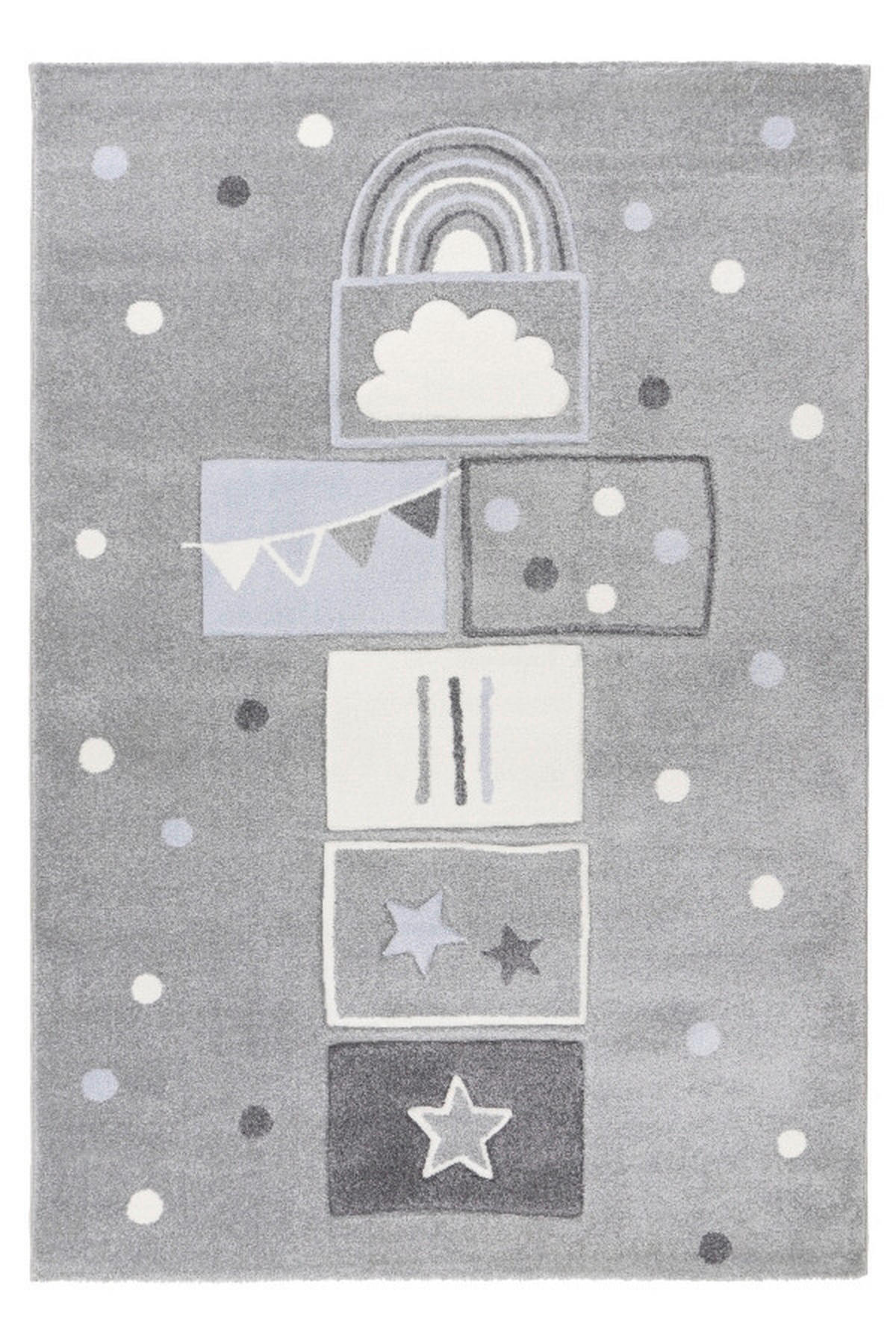 TEPIH ZA IGRU 160/230 cm   srebrne boje   - srebrne boje, Basics, tekstil (160/230cm)