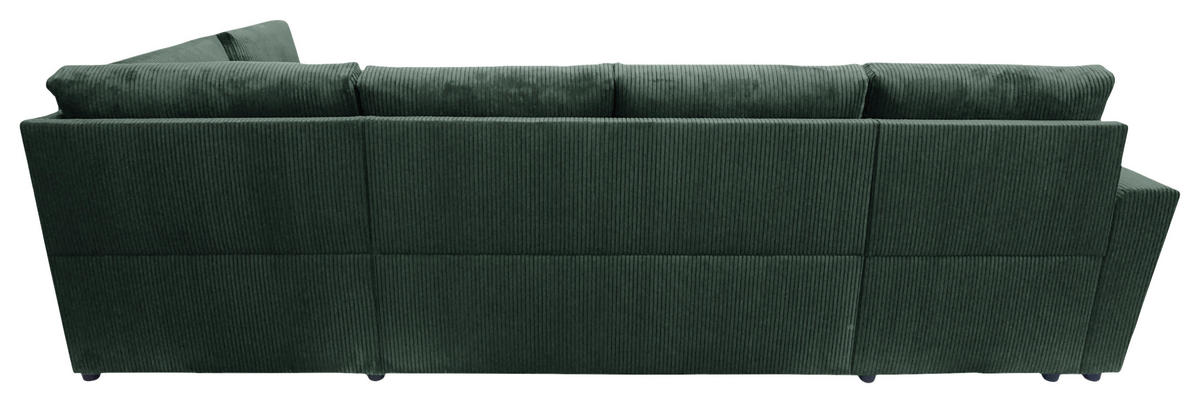 WOHNLANDSCHAFT TERMOLI Dunkelgrün Cord  - Dunkelgrün/Schwarz, Design, Kunststoff/Textil (155/297/212cm) - MID.YOU