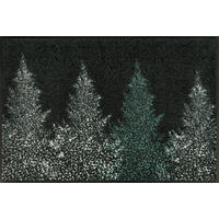 FUßMATTE 50/75 cm Pine Forest  - Anthrazit/Grau, Basics, Kunststoff/Textil (50/75cm) - wash+dry
