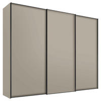 SCHWEBETÜRENSCHRANK in Sandfarben  - Sandfarben/Graphitfarben, Design, Holzwerkstoff/Metall (280/240/68cm) - Moderano