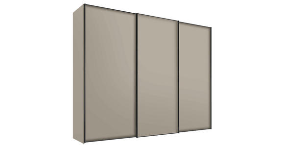 SCHWEBETÜRENSCHRANK  in Sandfarben  - Sandfarben/Graphitfarben, Design, Holzwerkstoff/Metall (298/240/68cm) - Moderano