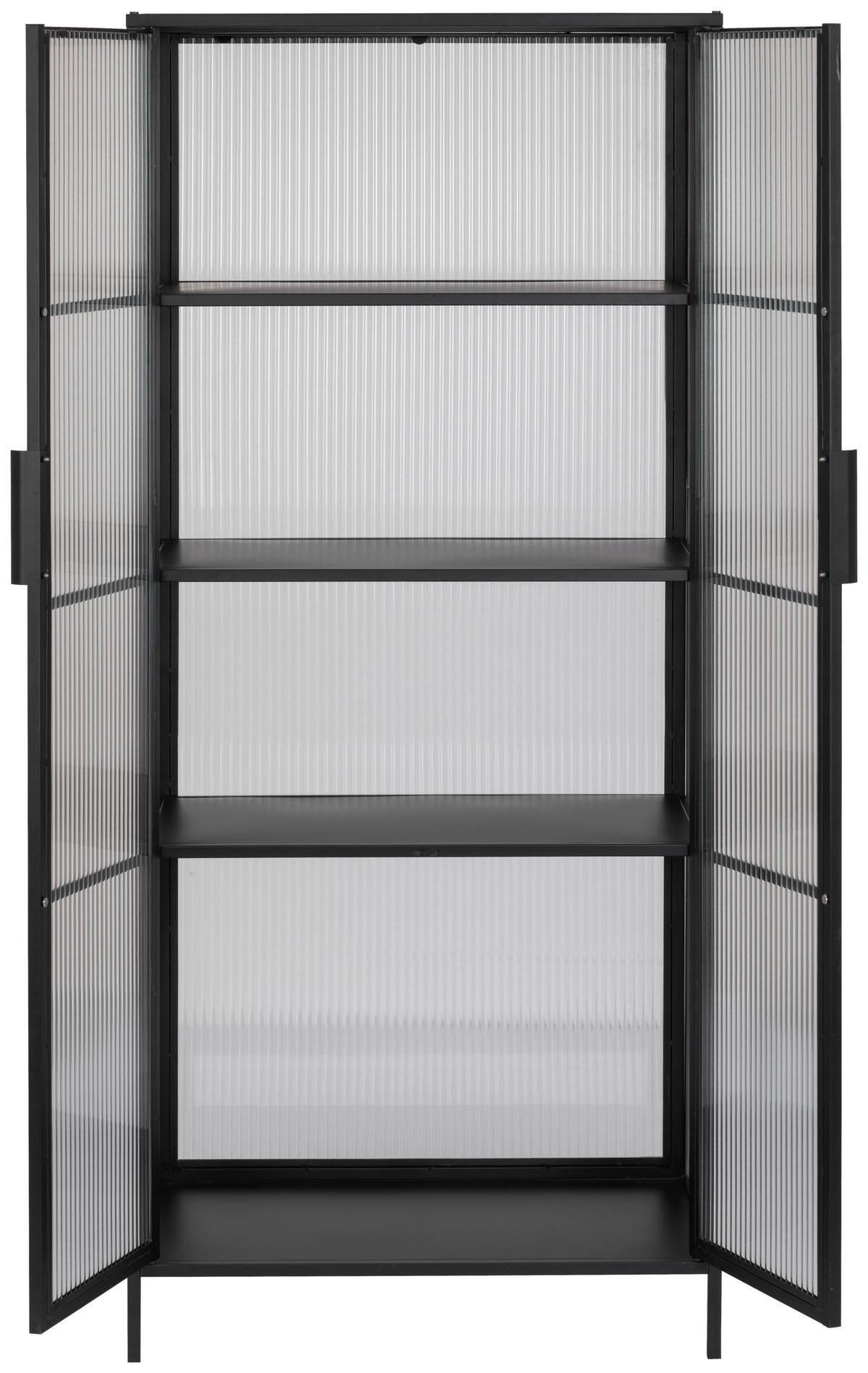 VITRINE  in Schwarz  - Schwarz, Design, Glas/Metall (70/159/40cm) - MID.YOU