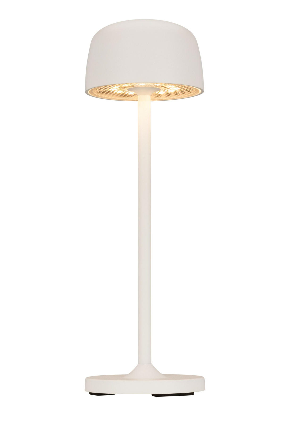 STOLNÍ LAMPA NA BATERIE 7,6/24 cm - bílá/průhledné, Design, kov/plast (7,6/24cm) - Novel