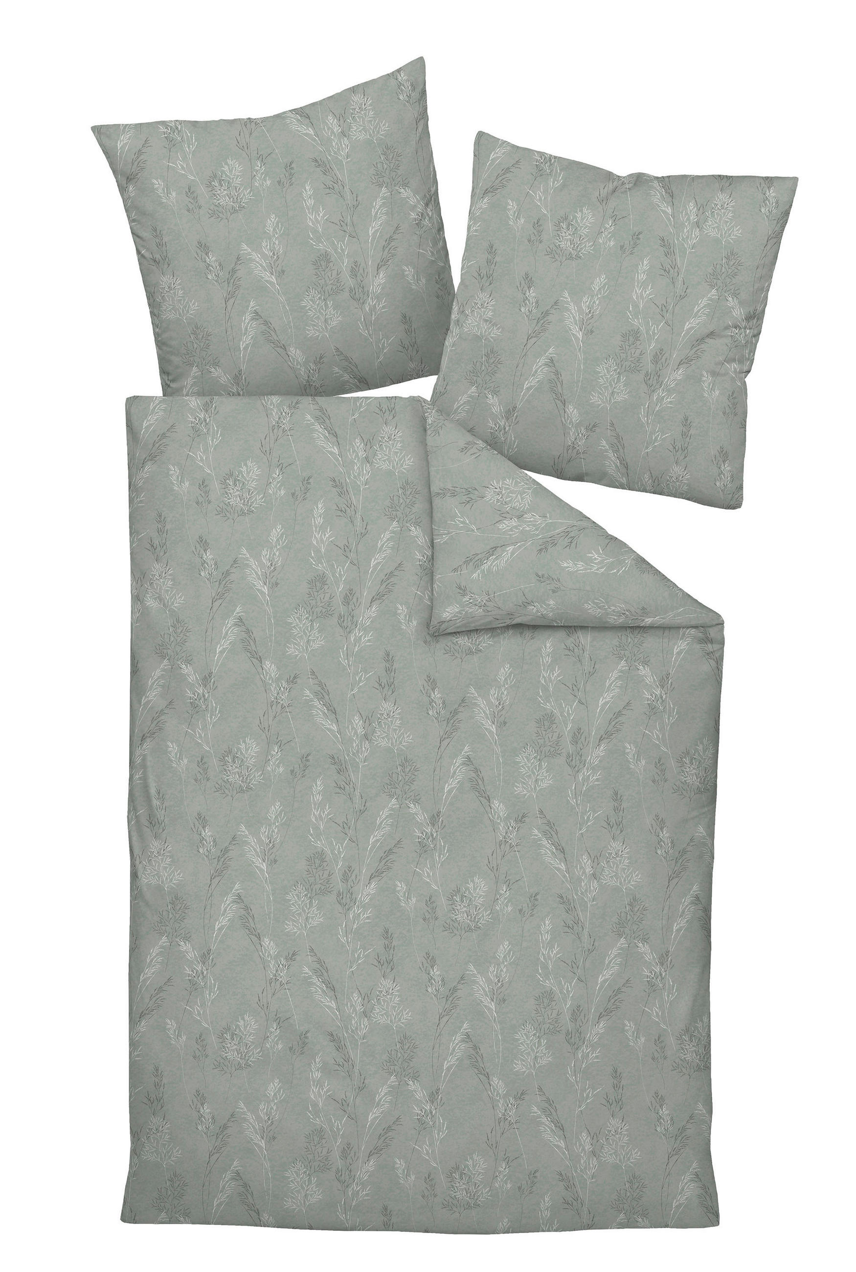 POSTELJNINA MILANO 135/200 cm mako saten zelena  - zelena, Konvencionalno, tekstil (135/200cm) - Janine
