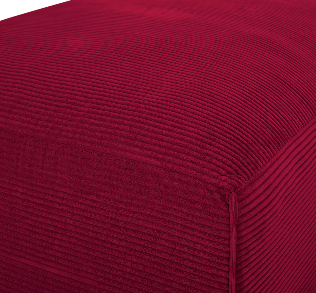 ECKSOFA Rot Cord  - Rot/Schwarz, Design, Kunststoff/Textil (196/303cm) - Livetastic