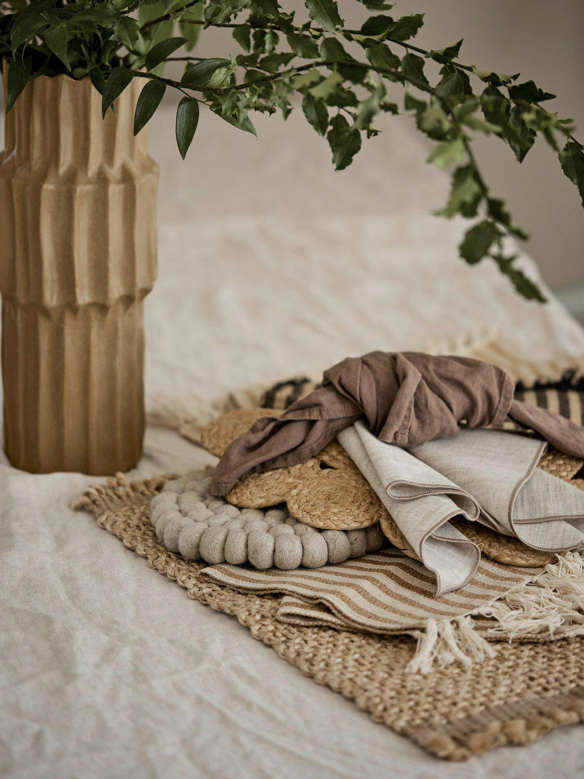 STOFFSERVIETTE  45/45 cm   - Beige, Basics, Textil (45/45cm)