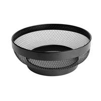 KOŠÍK NA CHLÉB - černá, Basics, kov (25/25/9,5cm) - Justinus