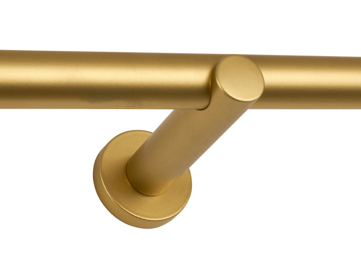 VORHANGSTANGENSET  120 cm  - Goldbraun, Basics, Metall (120cm)