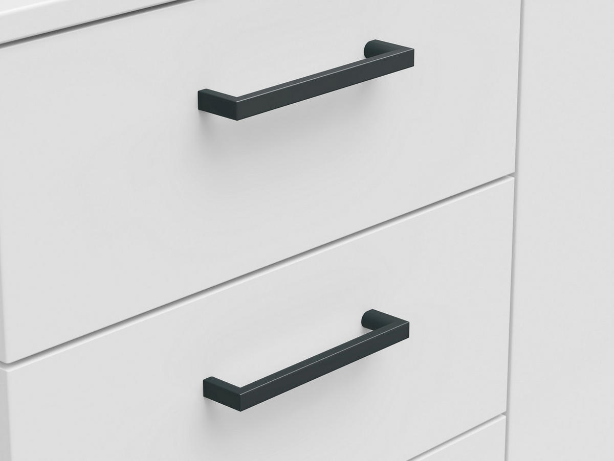 KOMODA  120/83/40 cm  bela  - bela/crna, Moderno, pločasti materijal/plastika (120/83/40cm) - Carryhome