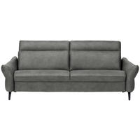 3-SITZER-SOFA in Leder Dunkelgrau  - Dunkelgrau/Anthrazit, Design, Leder/Metall (227/92/97cm) - Himolla Komfortklass