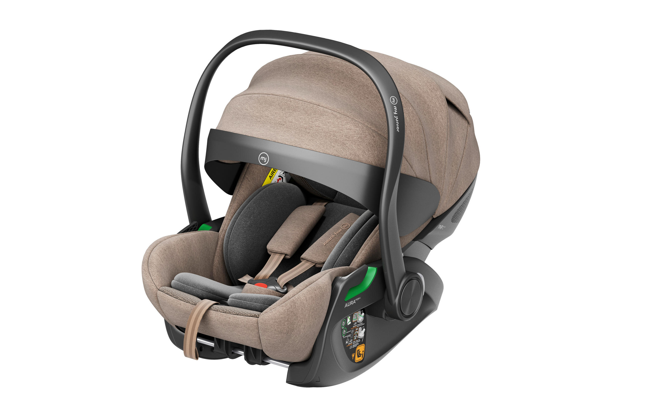 BABYSCHALE  My junior AURA ergo Black  - Braun, Basics, Kunststoff/Textil (67/44,5/57cm) - My Junior