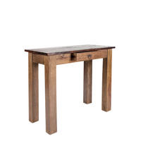 KONSOLENTISCH in Holz 78/80/40 cm    - Messingfarben/Naturfarben, Design, Holz/Metall (78/80/40cm) - MID.YOU