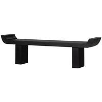 GARDEROBENBANK - Schwarz, Design, Holz (183/35/53cm) - Livetastic