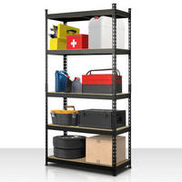 SCHWERLASTREGAL 90/180/45 cm  - Schwarz, Basics, Naturmaterialien/Metall (90/180/45cm) - Floordirekt