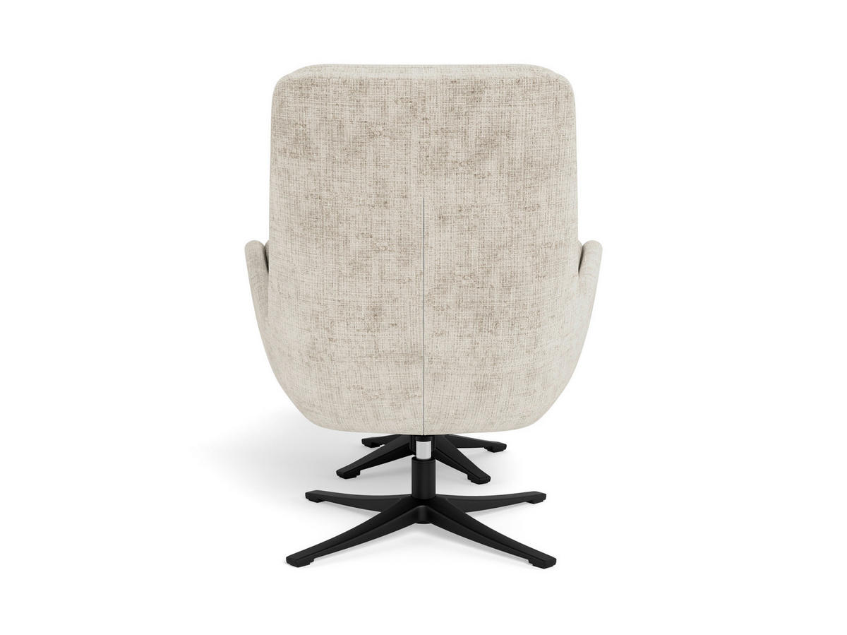 RELAXSESSELSET in Metall, Textil Schwarz, Beige  - Beige/Schwarz, MODERN, Textil/Metall (73/95,5/91cm) - Livetastic