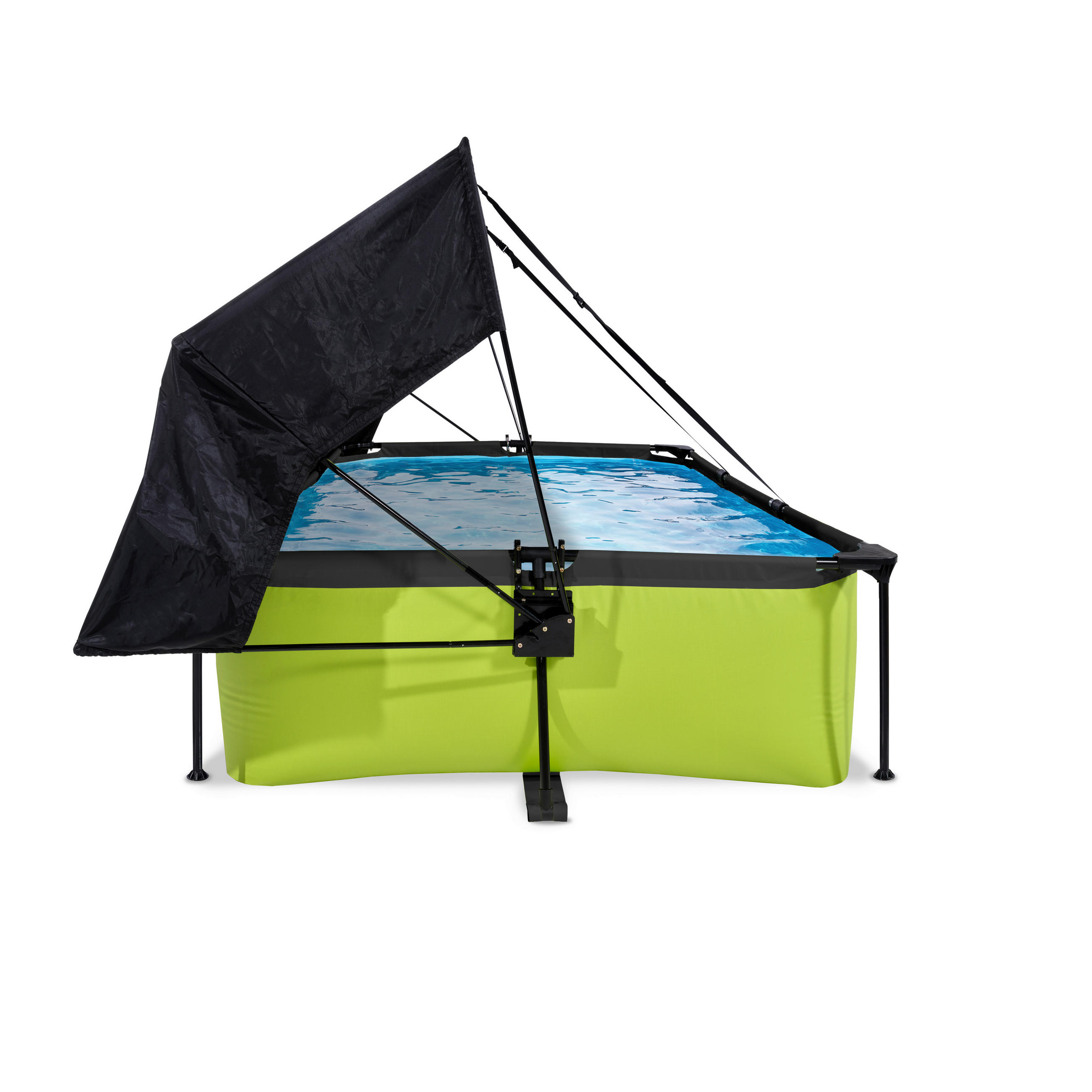 POOL-SET 343/251/65 cm  - Grün, KONVENTIONELL, Kunststoff (343/251/65cm) - EXIT Toys