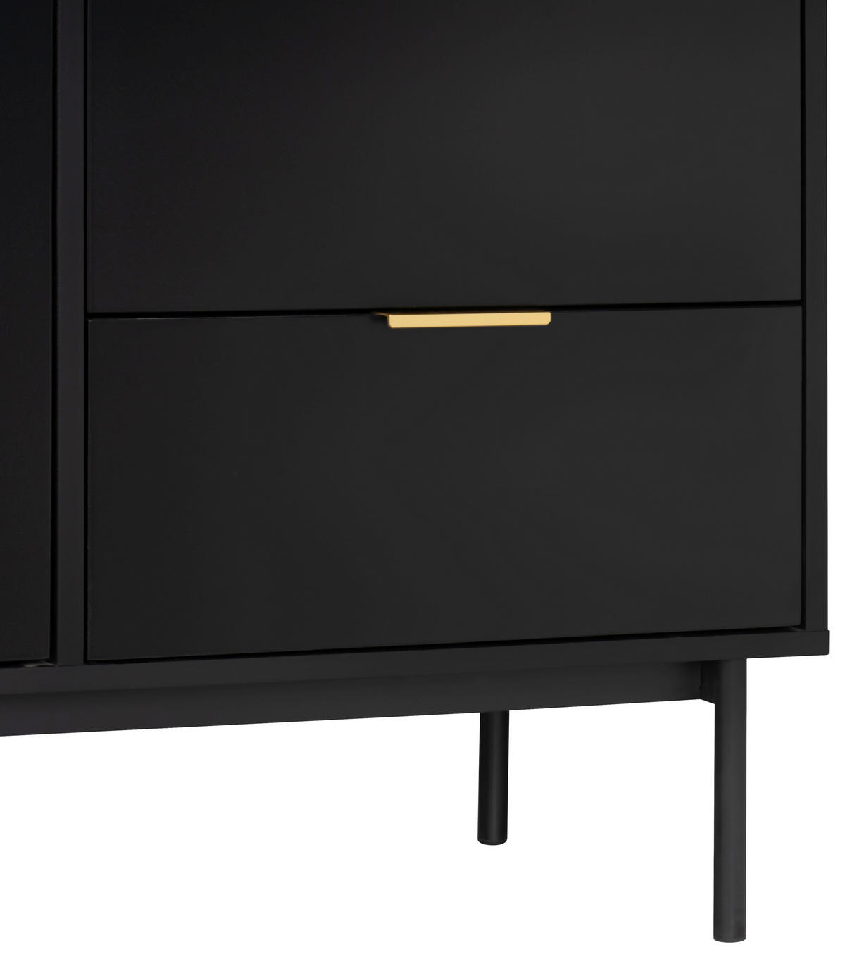 ŠIROKÁ KOMODA, černá, 140/80/40 cm - černá/barvy zlata, Design, kov/kompozitní dřevo (140/80/40cm) - Livetastic