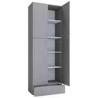 SKOSKÅP  i 70/200/39 cm  - grå/svart, Klassisk, trämaterial/plast (70/200/39cm) - MID.YOU
