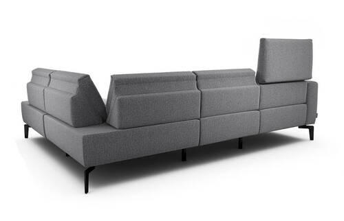 Thumbnail - Sensoo Ecksofa Cosy, Anthrazit, Textil, 5-Sitzer, Ottomane links, L-Form, 256x193 cm, Stoffauswahl, Armteil links, recht...