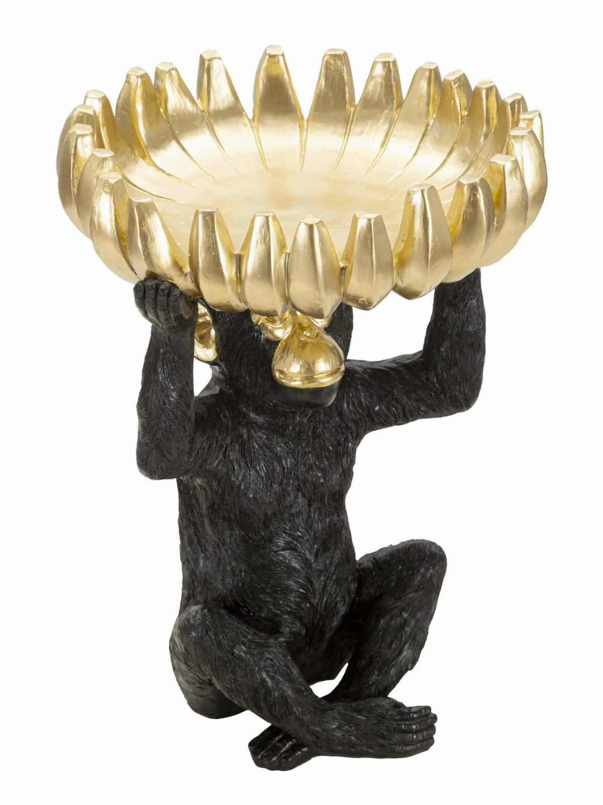 SKULPTUR - Goldfarben/Schwarz, Basics, Kunststoff (23/31.5/23cm)